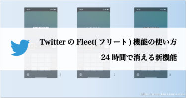 TwitterのFleet(フリート)機能の使い方 24時間で消える新機能